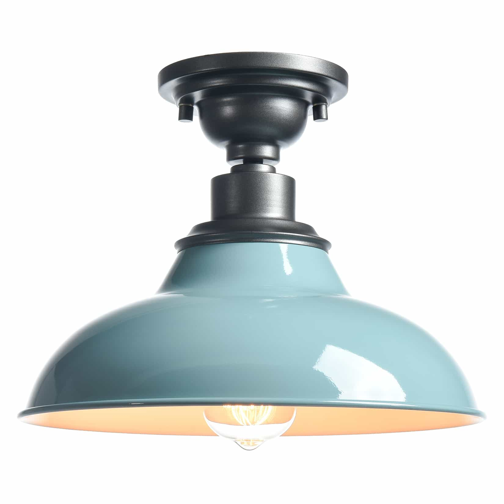 Farmhouse Ceiling Light Light-Blue Semi Flush Mount Lighting