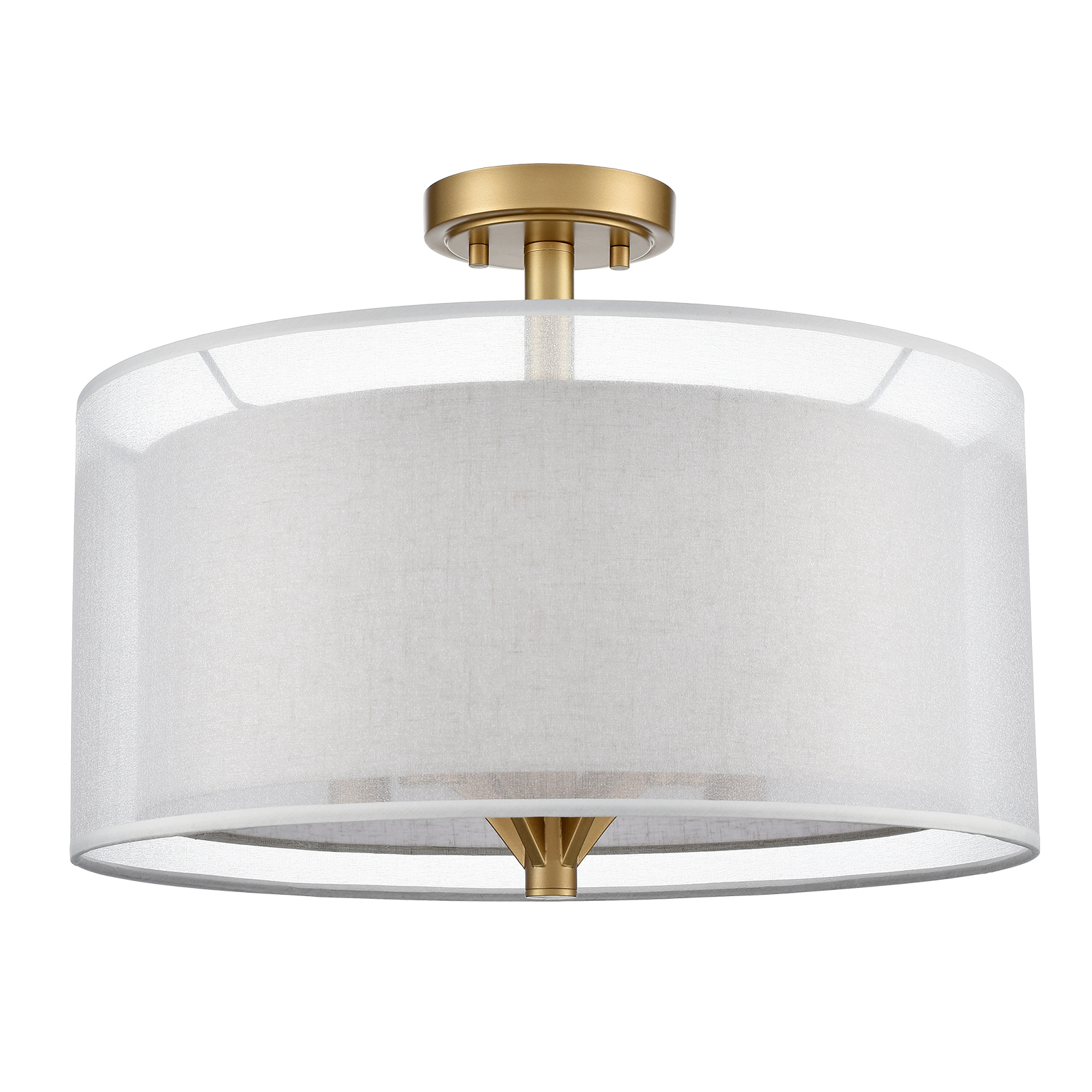 Modern Gold Drum Ceiling Light 5-Light