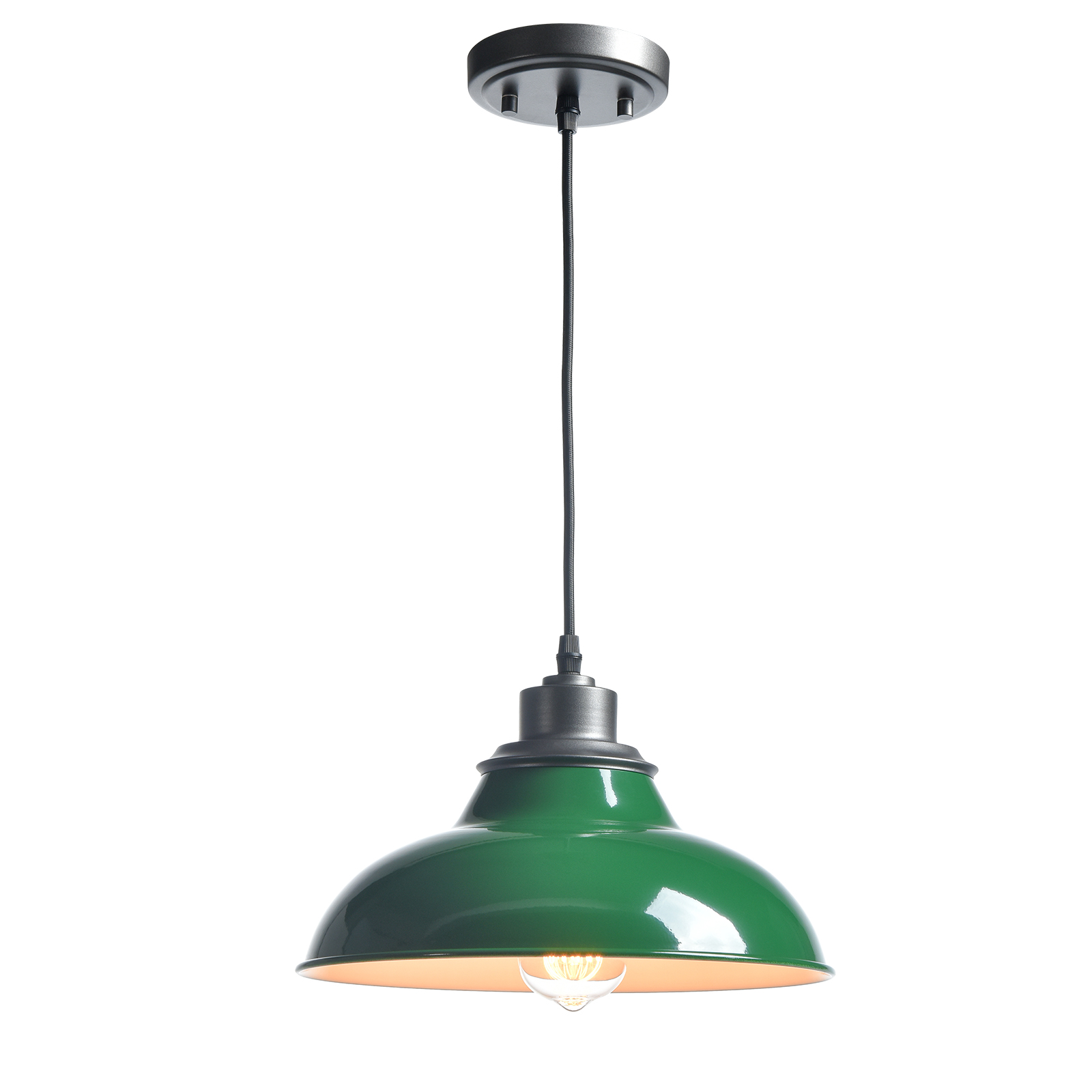 Green Pendant Light Fixture Dome Kitchen Islands Hanging Light