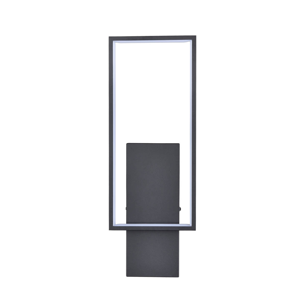 Modern Black Metal LED Wall Sconce with Rectangle Aluminum Shade Neutral Light 4000K