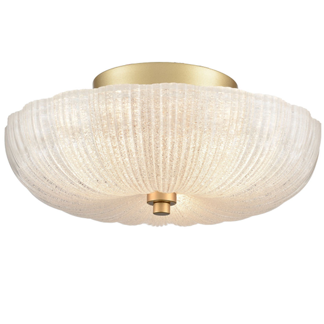 Modern 3-Light Ceiling Light Brass with 12 Inch Fine Sand Glass