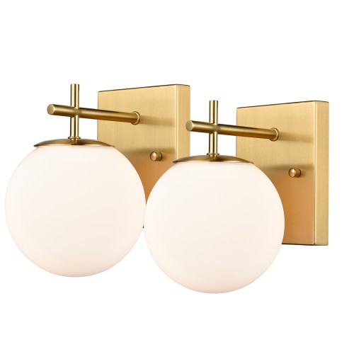 Mid Century Modern Globe Sconce - 2 Light