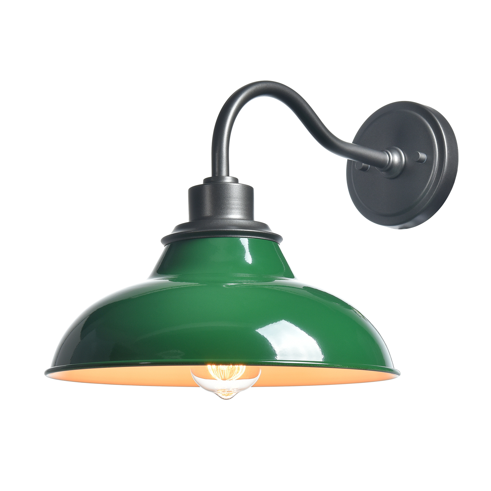 Green  Gooseneck Wall Sconces Retro Barn Light