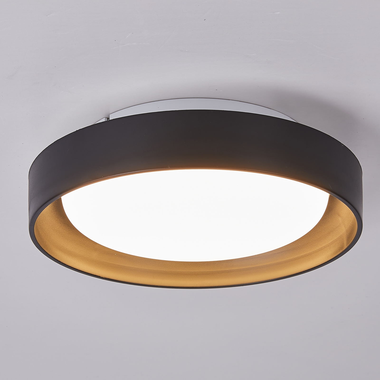 Black LED Flush Mount Ceiling Light 4000K