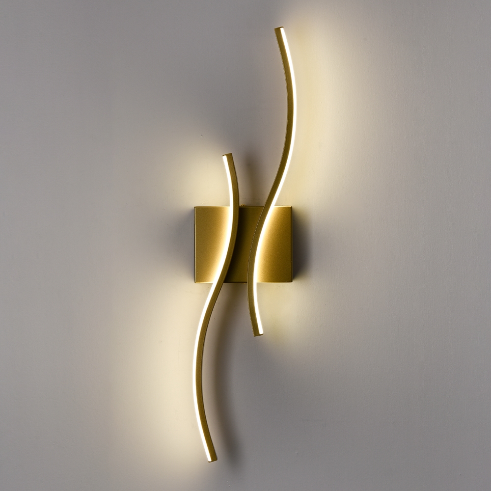 Modern LED Sconce Wall Lighting Indoor 24" Minimalist Industrial Gold Wall Sconce