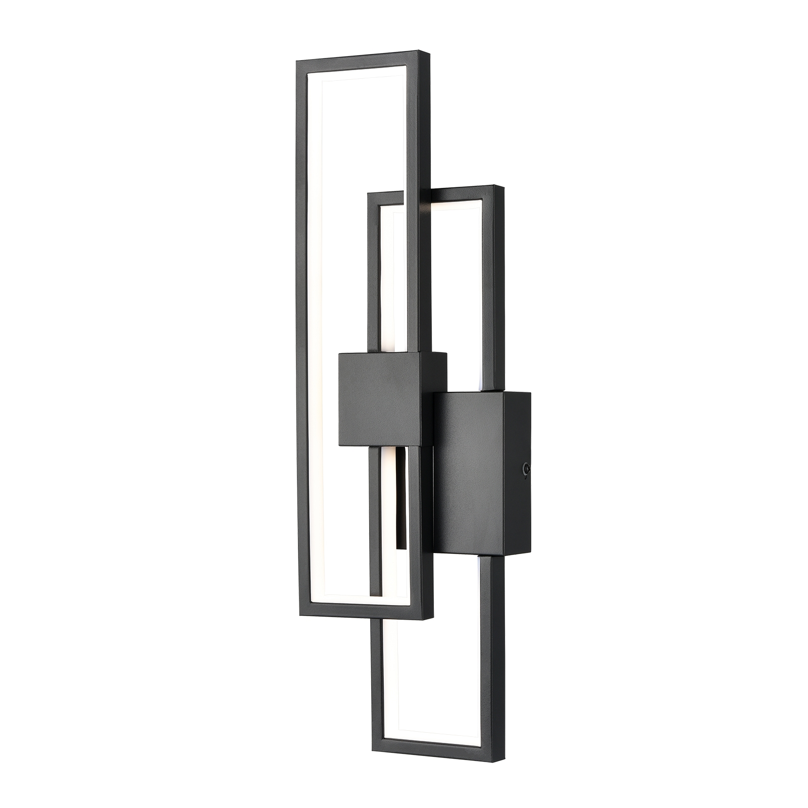 Black LED Wall Sconce Modern Wall Light Rectangle