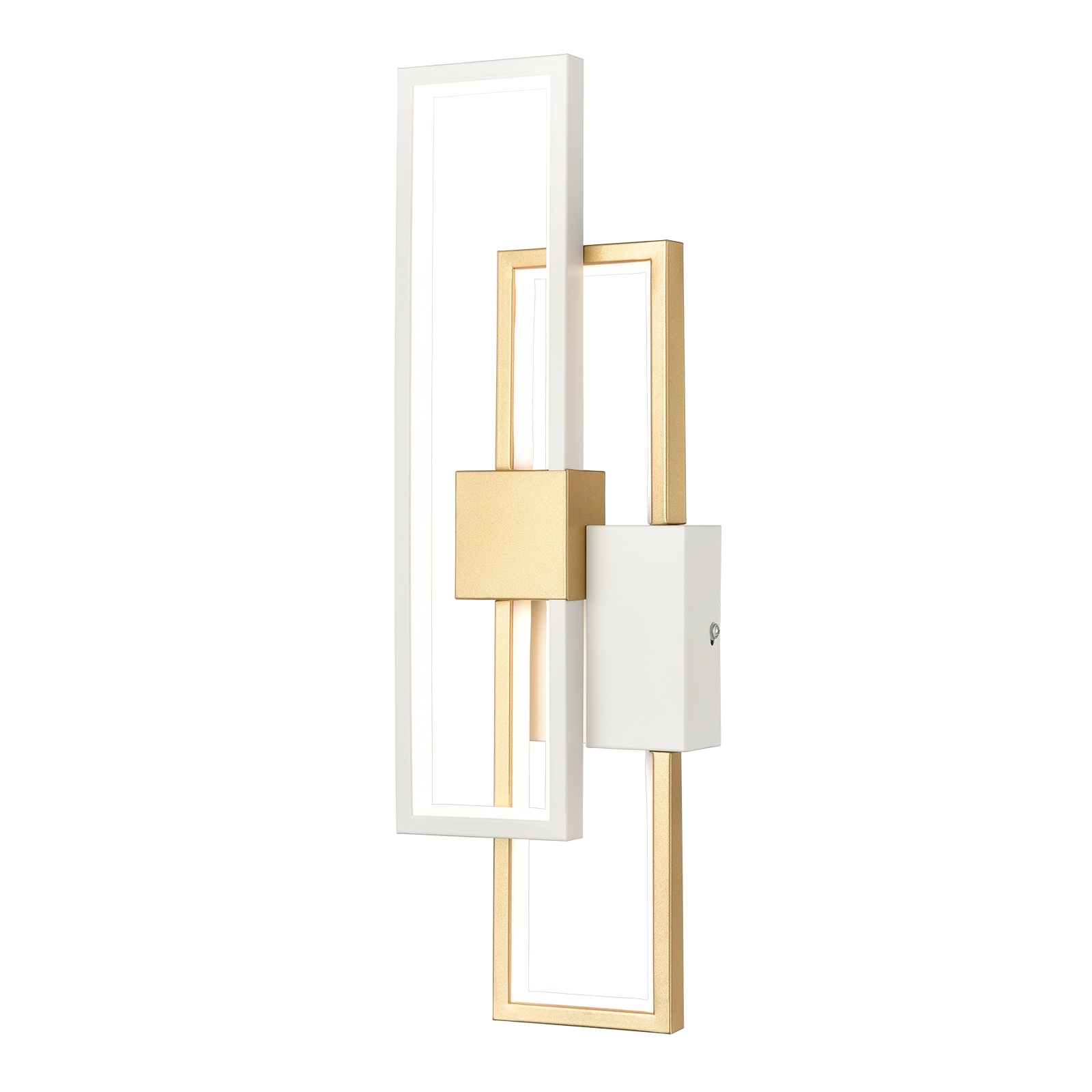 Gold LED Wall Sconce Modern Rectangle