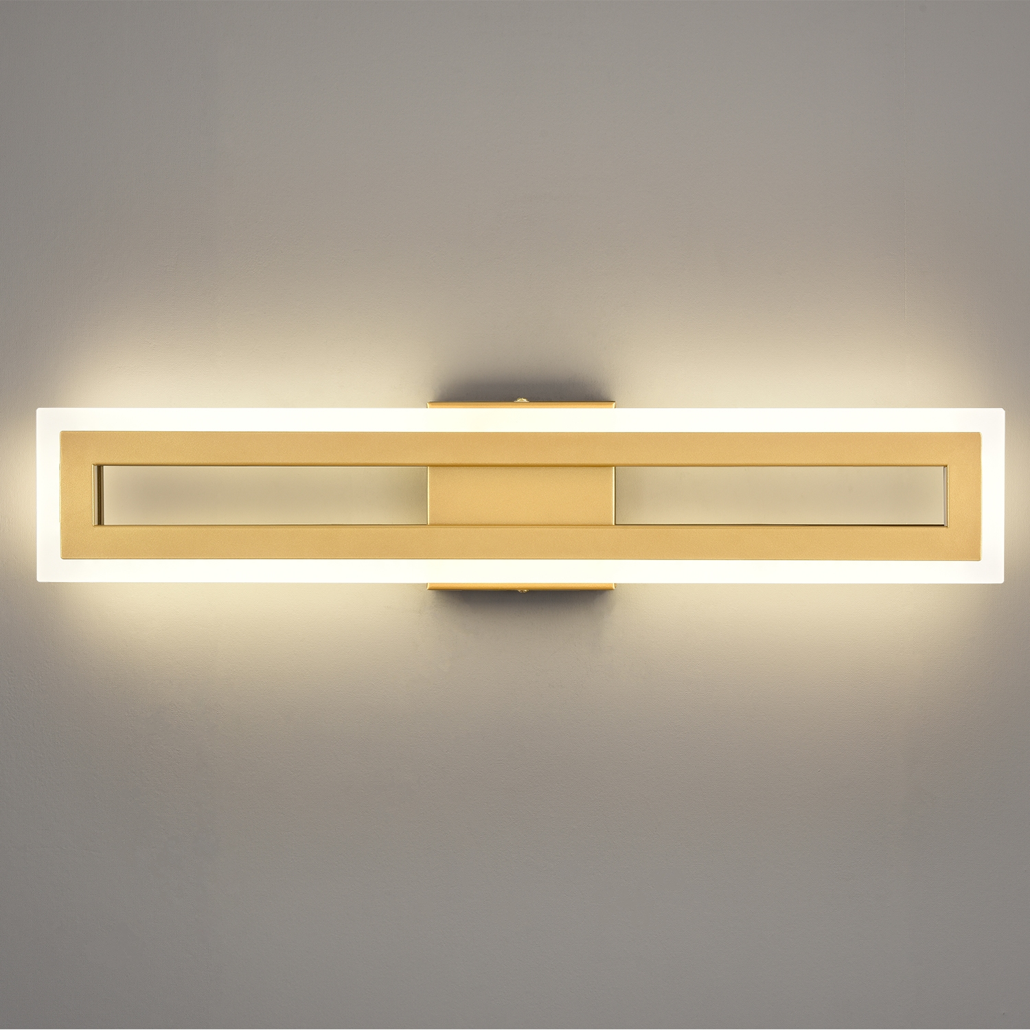 Gold Bathroom Vanity Light Brass Wall Sconce Modern