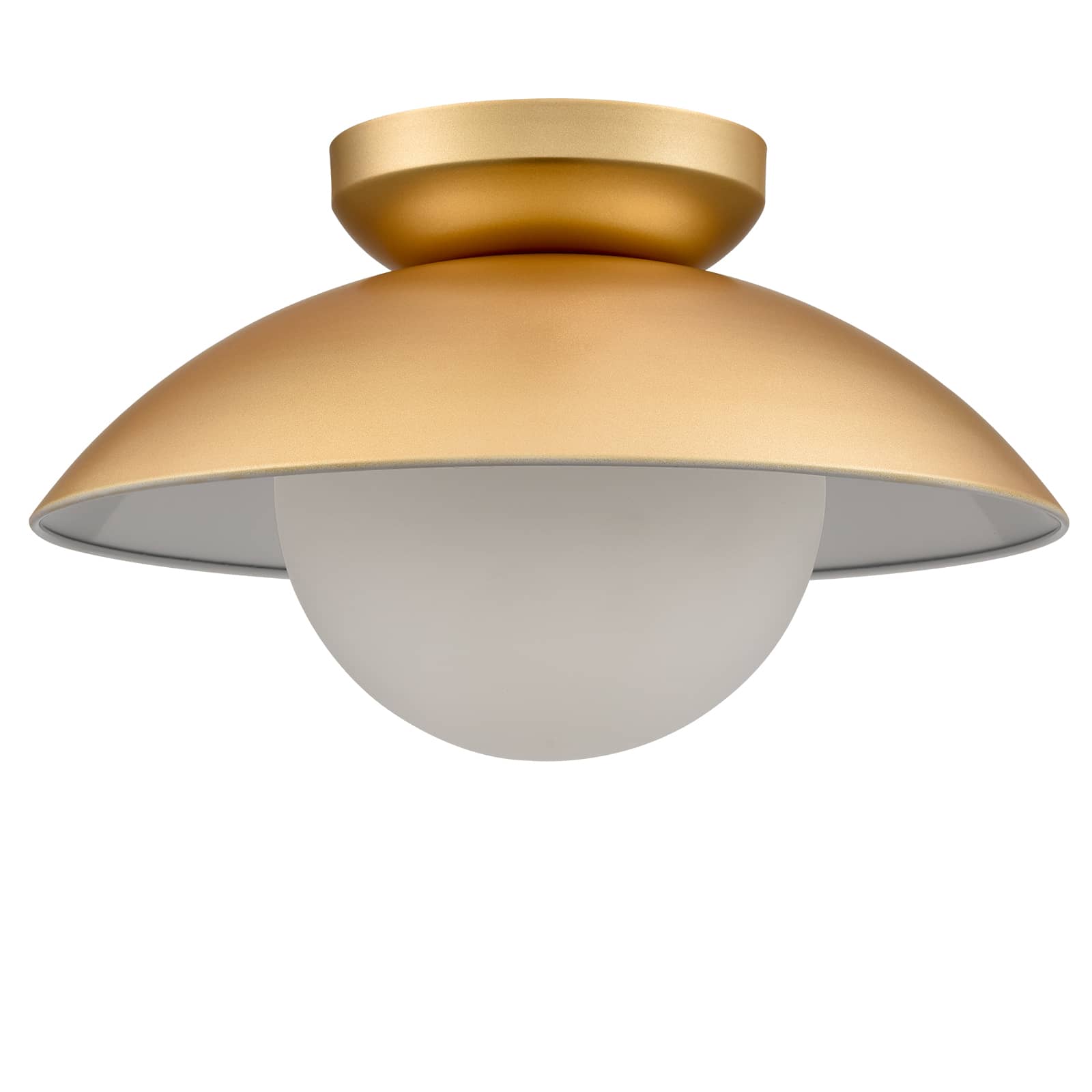 Modern Gold Flush Mount Ceiling Light with Glass Globe