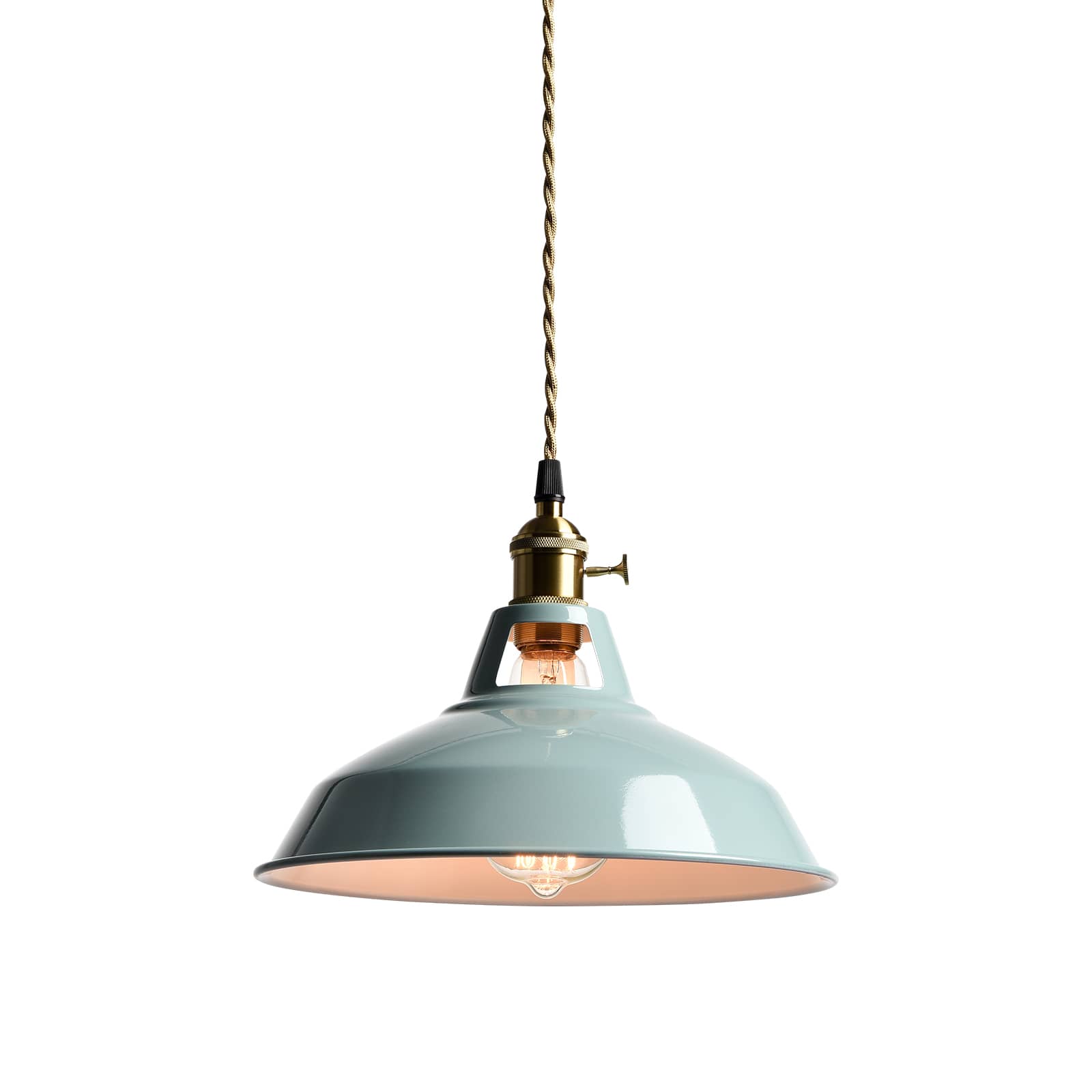 Modern Pendant Light Sea Blue Barn Shade Hanging Lights