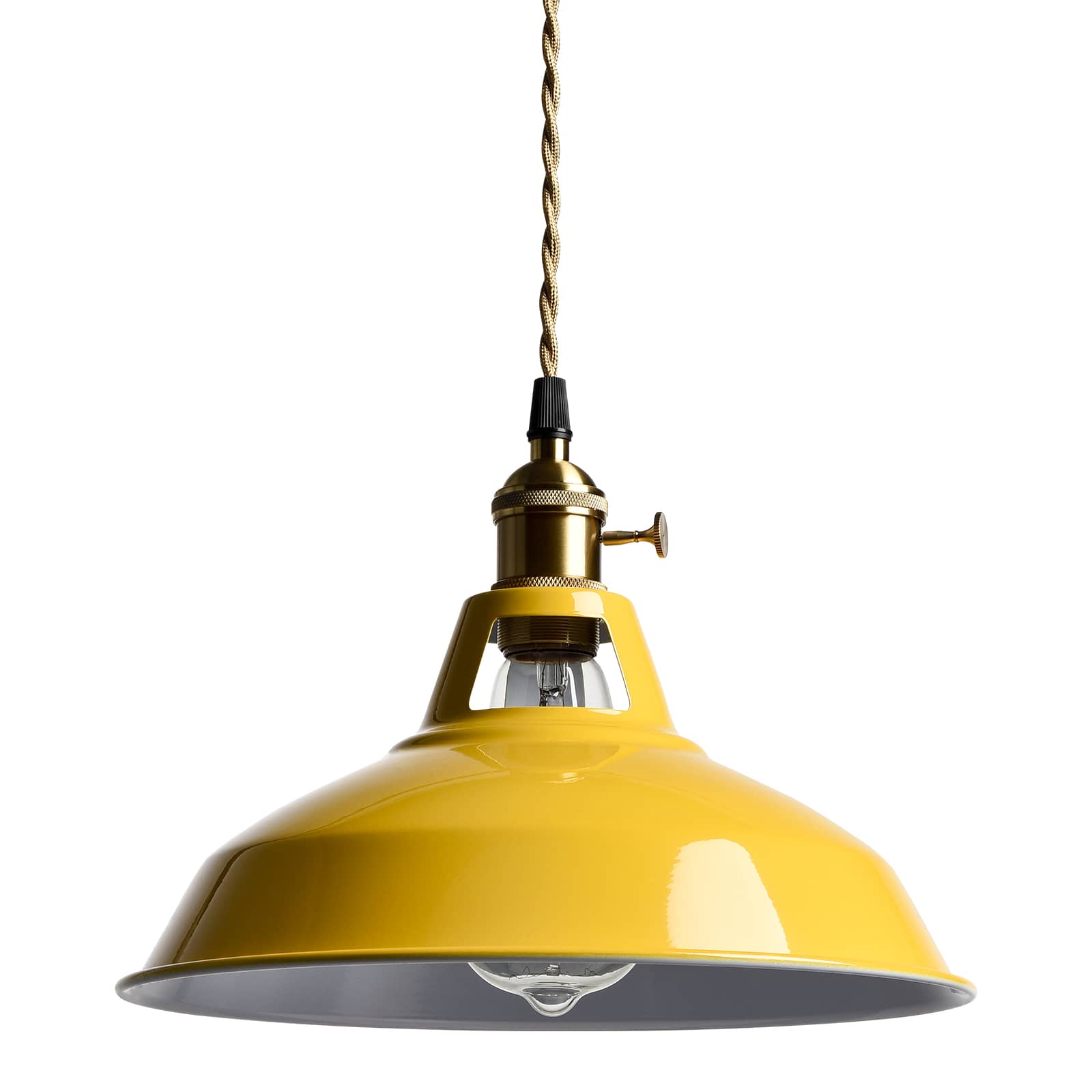 Macaron YellowLight Modern Metal Barn Pendant Light