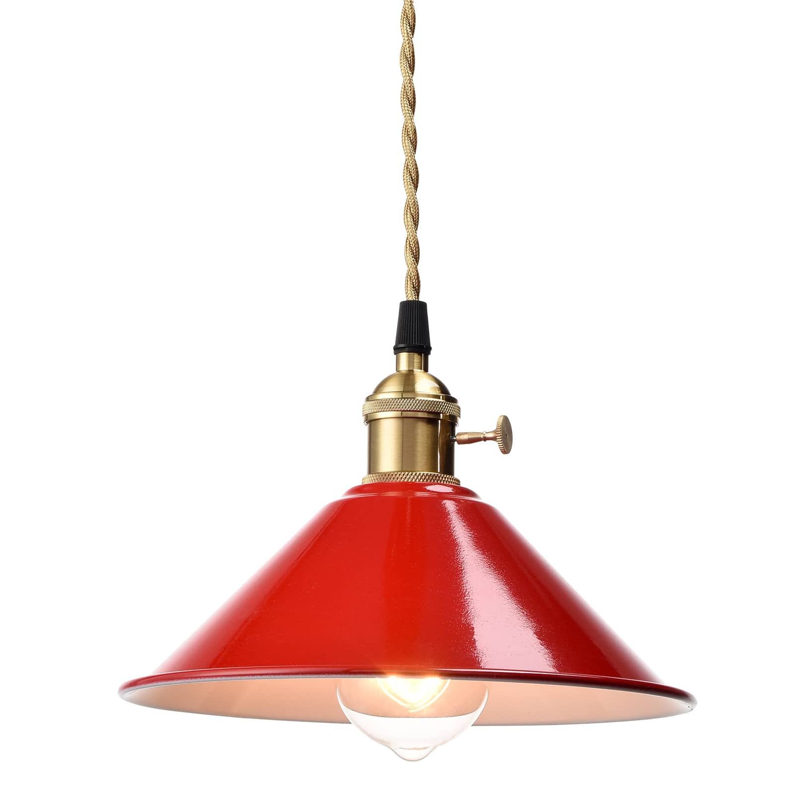 Vintage mini Red Pendant Light Kitchen Island with Switch