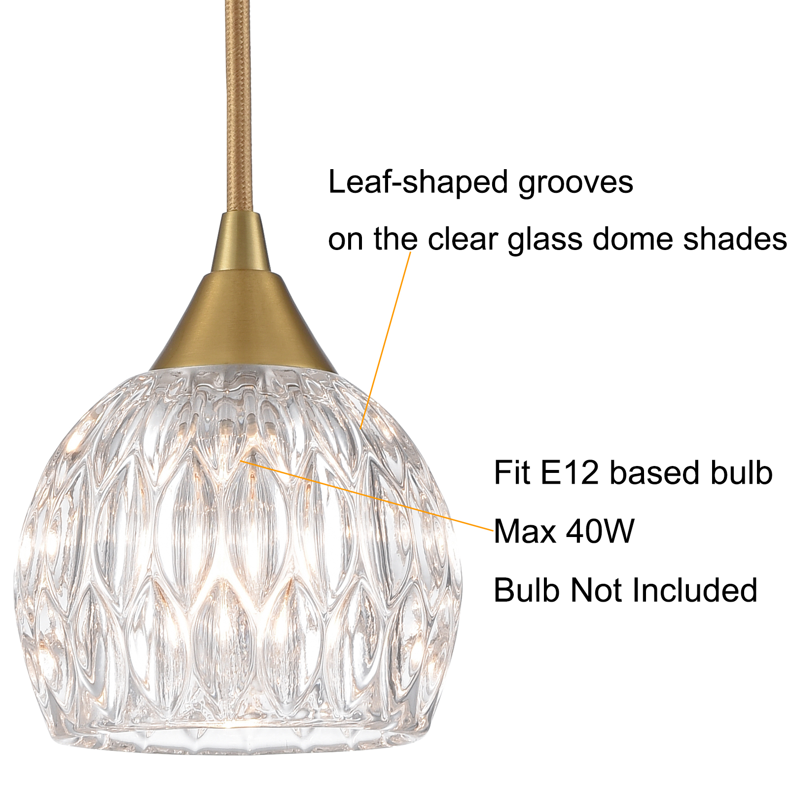 Big Mason Jar Pendant Lamp - Clear Glass