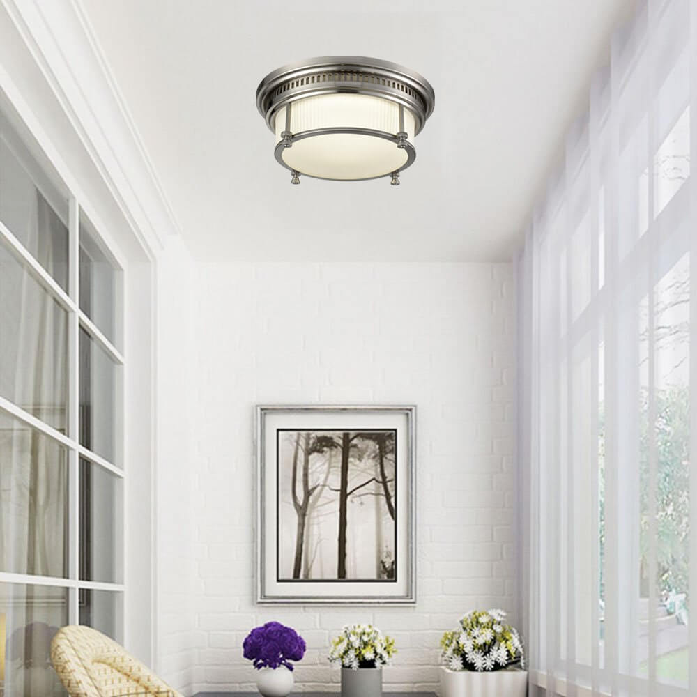 Modern Kitchen Flush Mount Led Ceiling Lights Brushed Nickel