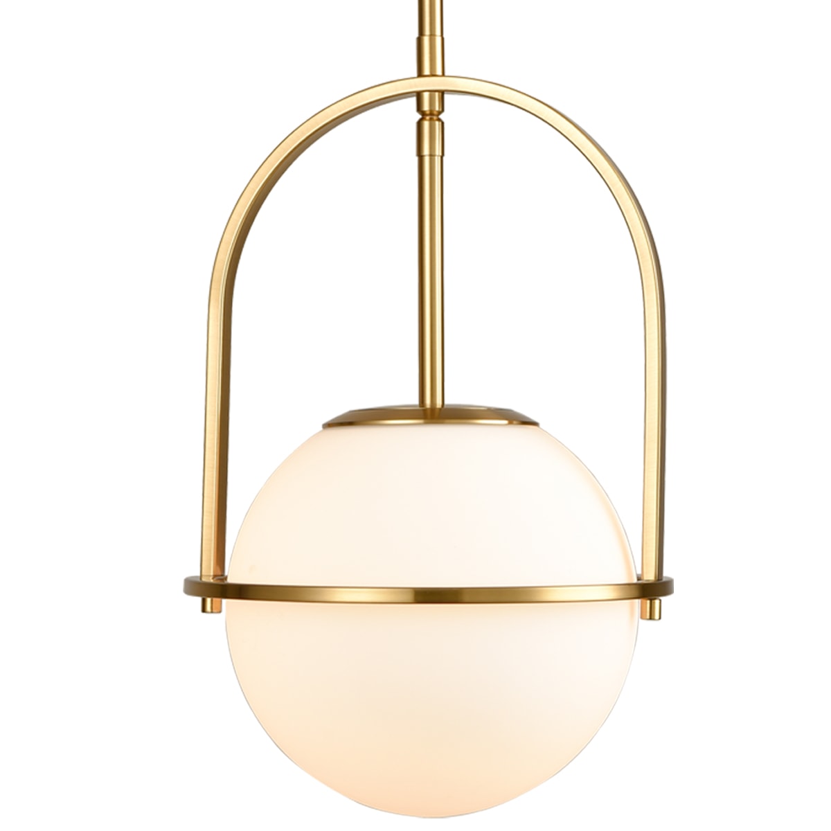 Brass Pendant Light Modern Glass Globe Pendant Light Height Adjustable