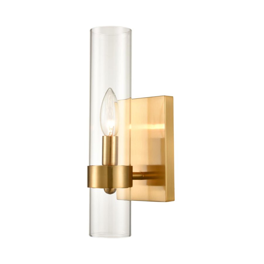 Modern Cylinder Brushed Gold Wall Sconce Light | Claxy