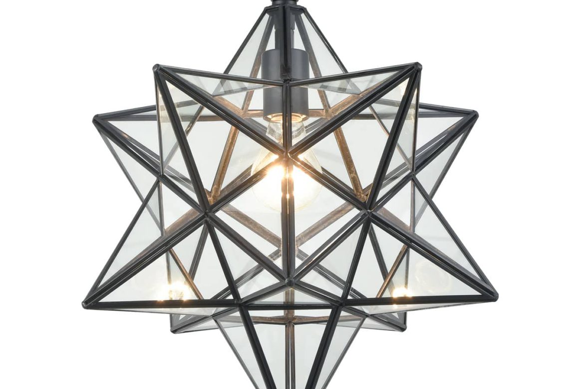 moravian star pendant light clear glass