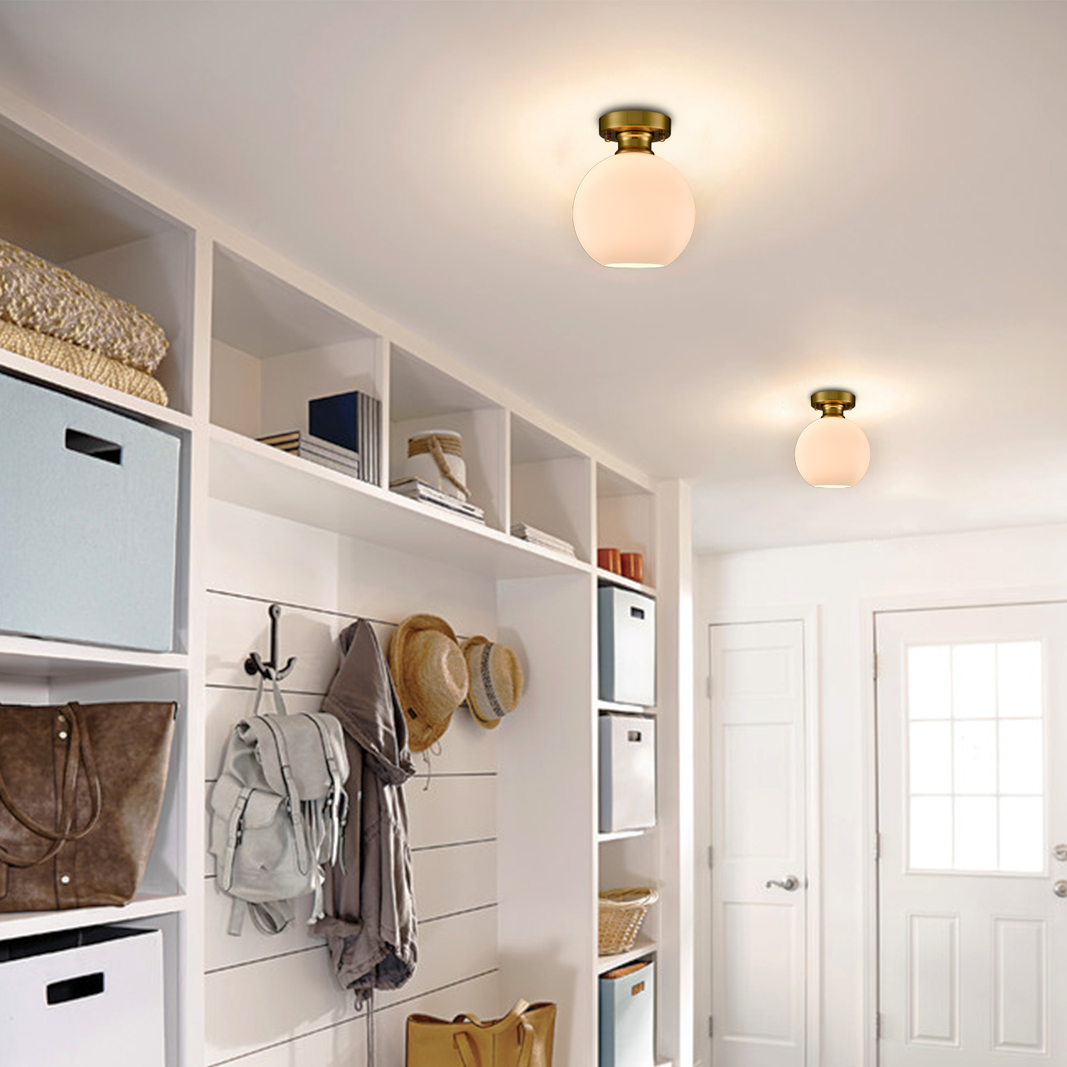 milk glass flush mount light fixture